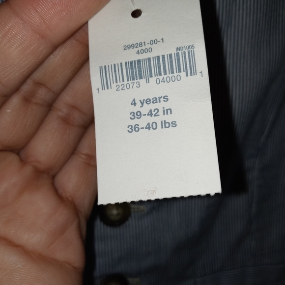 Baby Gap Blue Stripped Vest Size 4 - Picture 7 of 8